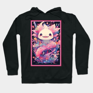 Cute Axolotl Anime Art Design | Cute Animals | Axolotl Hentaii Chibi Kawaii Design Hoodie